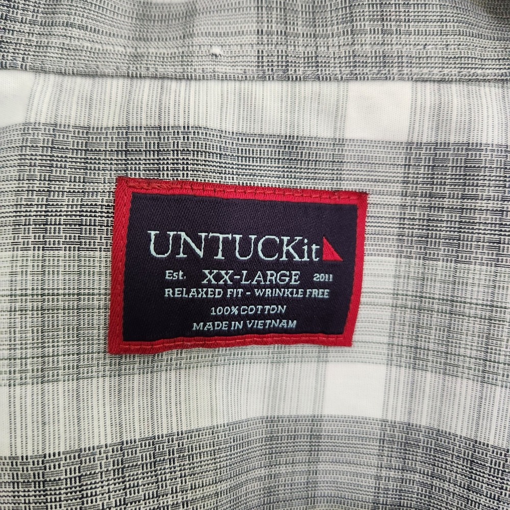 UNTUCKit Collins WF Relaxed Fit Wrinkle Free Plaid Button Down Shirt XX-Large - Picture 3 of 9